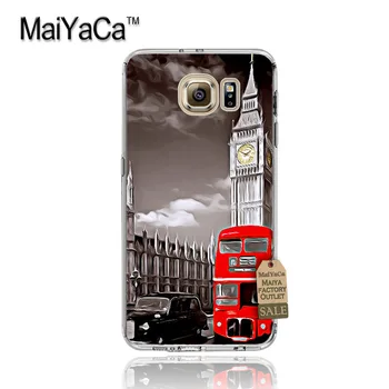 MaiYaCa Mados tapybos Londono Prabangos mobiliojo telefono dėklas Samsung S3 S4 S5 S6 S6edge S6plus S7 S7edge S8 S8plus
