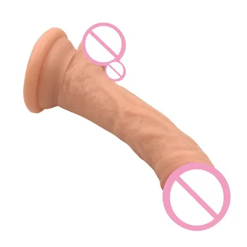 Aukščiausios kokybės minkštas tikroviškas dildo su stipri siurbimo taurės dildo moterų Masturbacija analinis kaištis netikras penis suaugusiųjų sekso žaislai moterims