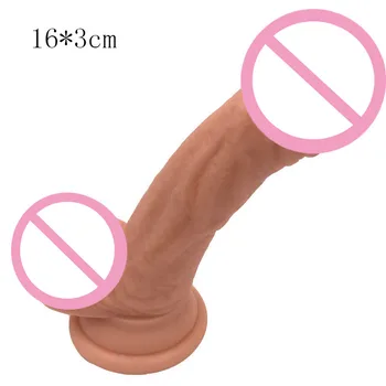 Aukščiausios kokybės minkštas tikroviškas dildo su stipri siurbimo taurės dildo moterų Masturbacija analinis kaištis netikras penis suaugusiųjų sekso žaislai moterims