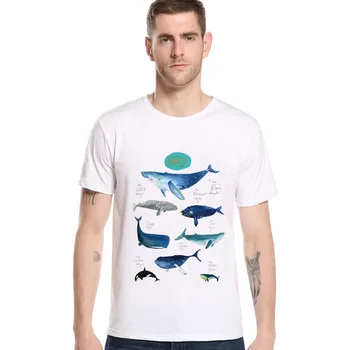2017 Mados Tendencija Mens Harajuku marškinėliai Banginis Fishinger Marškinėliai Nauji Aukštos Kokybės Spausdinimo T-Shirt Hip-Hop Pora Plius Dydis L6E5