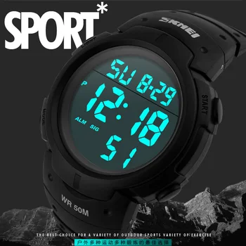 2017 Prabangos Prekės ženklo Vyrai Sporto Laikrodžiai Nardymo Skaitmeninis LED Karinės Žiūrėti Vyrų Mados Atsitiktinis Elektronika Laikrodis Karšto Laikrodis Skmei