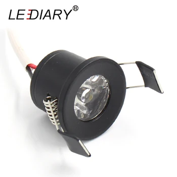 LEDIARY 10VNT Juoda Mini LED Downlight Pagal Kabineto Vietoje Šviesos 1.5 W Papuošalai Ekranas Lubų Nišoje Lempos 90-260V Minidownlight
