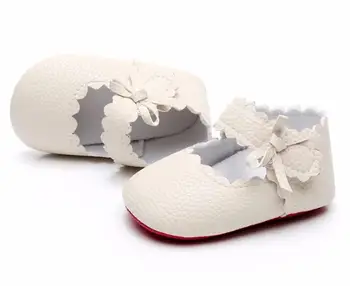Saldžiai Sidebow stiliaus Kūdikių Mergaičių batai minkštos PU odos Mary Jane Baleto Suknelė Bateliai kūdikiams, Vaikiška Mokasinai raudona vienintelis batai