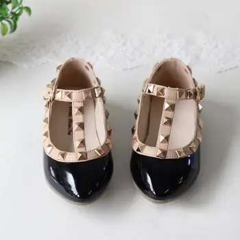 Pavasarį ir vasarą PU odos princesė batai moteriška vaikų sandalai išpjovą vaiko vieno batų kvėpuojantis kniedės t bateliai