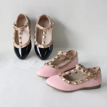 Pavasarį ir vasarą PU odos princesė batai moteriška vaikų sandalai išpjovą vaiko vieno batų kvėpuojantis kniedės t bateliai