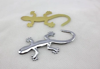 3D gecko slivery aukso metalo automobilių lipdukas auto dalys, automobilių priedų