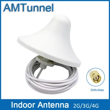 4G antena 3G omni antenos, 4G kambarinė antena 5dBi 2G išorinė antena su 5 m kabeliu ir su SMA male jungtis, skirta naudoti patalpose
