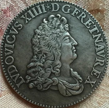 1686 Prancūzija 1 Ekiu - Liudviko XIV monetos KOPIJA NEMOKAMAS PRISTATYMAS