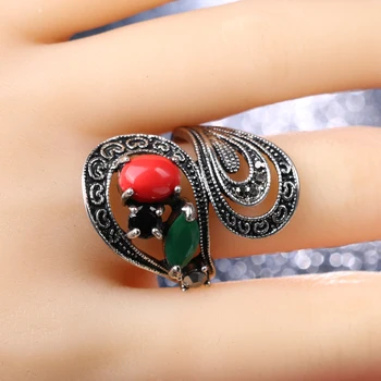 2016 Mados Bohemijos Retro Žiedas Pareiškimą Perdėti Vestuviniai Žiedai Moterims Vintage Papuošalai