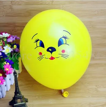 12 colių 2.8 g apvalūs balionai triušių balionas užpildytas animacinių filmų besišypsančio veido išraiška latekso balionas