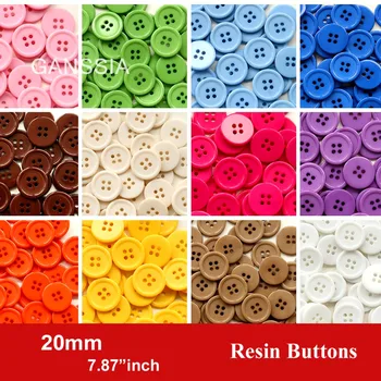 50pcs/partijos dydis:20mm Saldainiai spalvų mados dervos mygtukai amatų 4 Skylių urmu mygtukai drabužiai, Siuvimo reikmenys(SS-674-2)