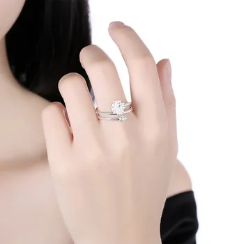 Nekilnojamojo aukštos kokybės sterlingas sidabro bižuterijos asmenybės kūrybos saldus, romantiškas moterų žiedas gėlė, žiedas žiedas nemokama krovinių