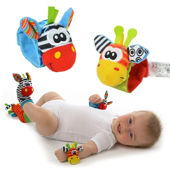 Kūdikių Žaislų Kūdikių Barškučių Žaislai Gyvūnų Kojinės Riešo Dirželis Su Barškutis Kūdikiui Koja Kojinės Klaidą Riešo Dirželis, kūdikių kojinės