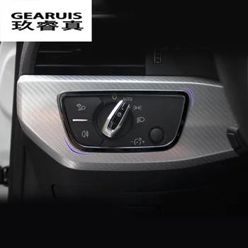 Automobilių stiliaus interjero padengti apdailos juostelės priekinis žibintas mygtukų skydelis dekoratyvinis Mėlyna/Juoda, nerūdijančio plieno, aplinkosaugos ¾enklelis Audi A4 B9 2017