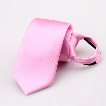 Poliesteris drabužių priedai vientisos spalvos užtrauktukas kaklaraištis Men 's verslo atmosferą užtrauktukas kaklo kaklaraištis, Paprasta ir patogu