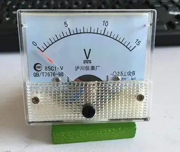 85C1 DC 0-15V žymiklį tipas dc voltmeter voltmetras mechaninė antraštė