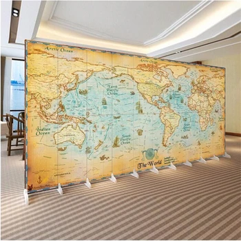 Beibehang para quarto foto tapetai, sienų ir 3 d. Europos biuro sofa fone retro pasaulio žemėlapyje didelių sienų tapetai