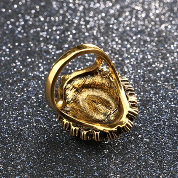 Vintage Papuošalai Kristalų Opals Žiedai Aukso Mozaika Kristalų Didelis Ovalo formos Žiedas, Skirtas Moterims Anillo jz227 anel anillos mujer bague femme