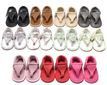 Hongteya Vasaros kūdikių Fifo Gėlių sandalai Karšto pardavimo Pu oda Kūdikių mokasinai, batai Guminis padas Kūdikių sandalai 0-24 M