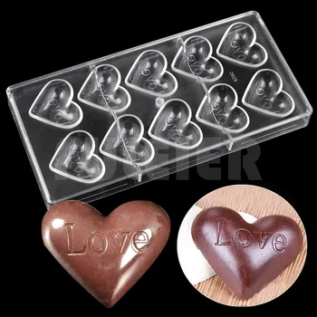 Meilės, Širdies formos saldainių, šokolado liejimo Valentino Dienos dovana Pyragas apdaila Konditerijos Įrankius, Kepimo polikarbonato Šokolado pelėsių