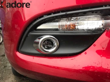 Automobilių Optikos Dėl Mazda 3 M3 Axela 2017 2018 ABS Chrome Priekiniai Rūko Šviesos Lempos Dangtelio Apdaila Galvos Foglight Gaubtu Išoriniai Priedai