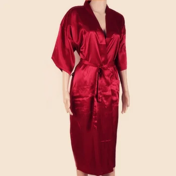 Tamsiai Mėlynos spalvos vyriški Kimono Chalatas Chalatas Sleepwear Dirbtiniais Šilko Vonia Suknelė Pižamą Pižamos Hombre Pijama Dydis S M L XL XXL XXXL 034