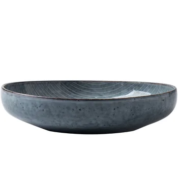 1PC KINGLANG Japonų stiliaus kūrybos šviesą stalo sriuba bowl keramikos didelės šeimos salotų dubenį