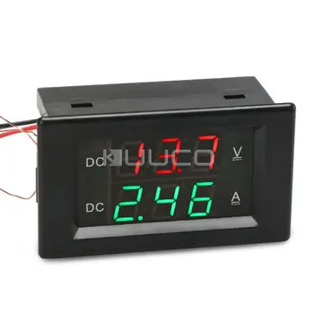 Digital Voltmeter Ammeter DC 0.0~300V/20A Dviguba Led Ekranas Įtampos/Srovės Matuoklis DC12V 24V Volt Amperas metrui 2in1 Skaitmeninis Testeris
