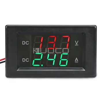 Digital Voltmeter Ammeter DC 0.0~300V/20A Dviguba Led Ekranas Įtampos/Srovės Matuoklis DC12V 24V Volt Amperas metrui 2in1 Skaitmeninis Testeris