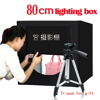 80*80cm LED Foto Apšvietimas Dėžutės Fotografijos Studijoje Šviesos Palapinėje Softbox +Nešiojamas Krepšys+AC Adapteris, skirtas Papuošalai, Žaislai Shoting
