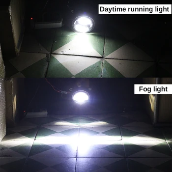 Cawanerl 2 vnt Automobilių Priekiniai Rūko žibintai LED DRL dieninės Lempos Optikos Dėl 