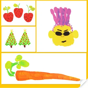 Vaikų švietimo žaislas piršto dažymo įrankių rinkinys Dažymui naudojant Šešių Spalvų Pigmento,Vaikų Meno 