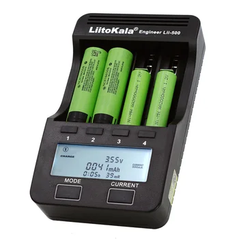 Liitokala lii500 LCD), 3,7 V / 1.2 V AA / AAA 18650/26650/21700/16340/14500/10440/18500 NiMH, Li-Ion Baterija Smart Įkroviklis
