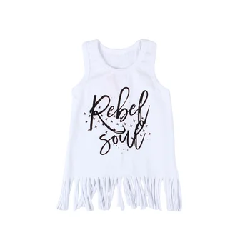Iki 2017 M. Vasaros Mielas Mergaičių Suknelės Baltos Tiesiai Kūdikių Kutas Vest Suknelė Medvilnės Vaikai Mergina Marškinėliai Topai Rebel Soul Vaikų Sundress