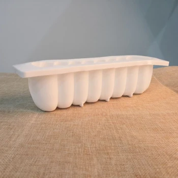 Balta silikono formos virtuvės kepimo indai Caterpillar Formos Tortas Pelėsių Mousses Pelėsių Ledų Kepimo Reikmenys 