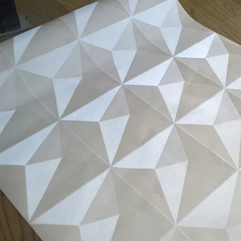 Šiuolaikinės Paprasta 3D Stereo Geometrinis Balti Tapetai Sienų Miegamojo Kambarį Lubų Namų Dekoro PVC, atsparus Vandeniui Sienos Popieriaus Ritinio