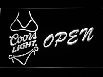 050 Coors Light Bikini ATIDARYTI Alaus Baras LED Neonas Pasirašyti su On/Off Jungikliu 20+ Spalvas, 5 Dydžių pasirinkti