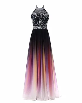 Bealegantom Apynasrio Gradientas Prom Dresses 2017 Su Ilgą Šifono Plius Dydis Ombre Vakare Šalies Chalatai Vestido Longo QA1231