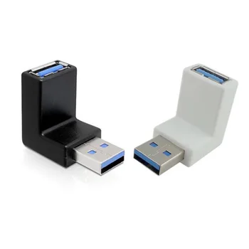 Black & White Žemo profilio Žemyn Kampu 90d USB3.0 USB 3.0 Vyrų ir Moterų Adapteris jungtis, keitiklis 