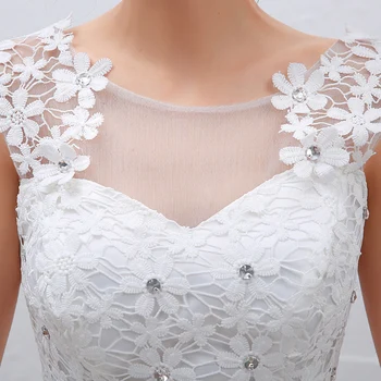 AnXin SH Nuotaka gėlių princesė vestuvių suknelė dukart peties gėlių nėrinių vestuvių suknelė S