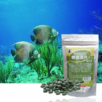 100g Spirulina Vegetaras Dumblių Plokštelių Tablečių Šamas Tropinių Žuvų Urmu Žuvų Maisto, Pašarų, C42