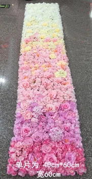 9ft x 7.9 ft Vestuvių Gėlių Sienos palaipsniui keisti hot pink gėlių fonas vestuvių etape apdaila