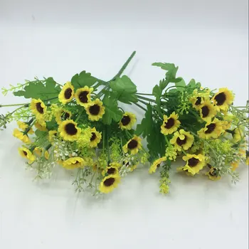 2017 Nekilnojamojo Puolė Dirbtinės Gėlės 1 Vnt Mažos Dirbtinės Plastikinės Augalų, Gėlių Dekoras Netikrą Lapai Modeliavimas Vazoninių Augalų Taro