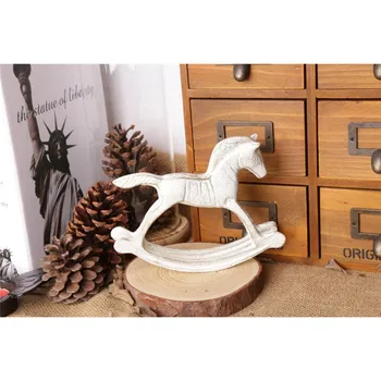 Metalo Arklių Modelis Europos Rocking Horse Dovanos, Namų Puošybai Retro Antikvariniai Metalo Ornamentais Figūrėlės Miniatiūros