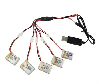 5VNT įkrovimas naudojant USB kroviklį ir 1 care 5 konversijos kabelis H8 orlaivių dalių H8mini sraigtasparnio baterija