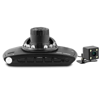 Dual Lens Car DVR G30B Priekinė kamera Full HD 1080P Išorinių Galinio vaizdo Kamera 720*480P H. 264 G-sensorius Brūkšnys Cam Dvi Kameros