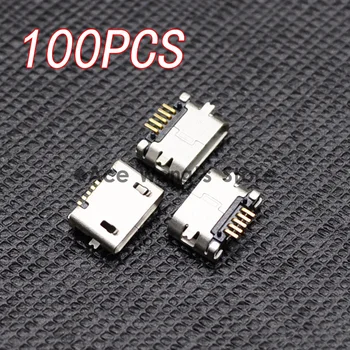 100vnt/DAUG Micro USB 5P,5-pin Micro-USB Lizdas,5Pins Micro USB Jungtis Uodega Įkrovimo lizdas (A20)