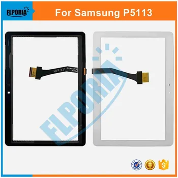 Jutiklinio Ekrano skaitmeninis keitiklis, Skirtas Samsung Galaxy Tab 2 10.1 P5113 P5113TS Planšetinį kompiuterį lietimui Priekinis Stiklas su Flex Kabelis Asamblėjos