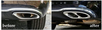 AOSRRUN Nerūdijančio plieno Exhause oro filtras 2 iki 4 Padengti Automobilių Reikmenys Mercedes Benz GLC300 GLC250 GLC220D GLC250D X253