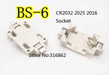 10vnt BS6 BS-6 3V Baterijos Jungties Lizdas Atvejais Dėžės BS-6 CR2025 CR2032 CR2016 Mygtuką Moneta Ląstelių Lizdas
